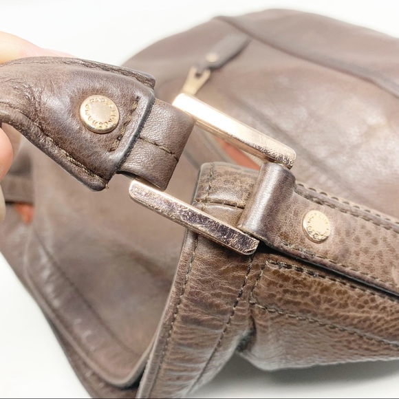 Longchamp | Cosmos Brown Pebbled Leather Hobo/Bucket Bag - Picture 13 of 16